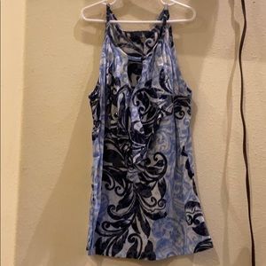 INC international concept blue and white blouse